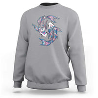 Transgender Ally Koi Fish Sweatshirt Funny Japanese Art Graphic