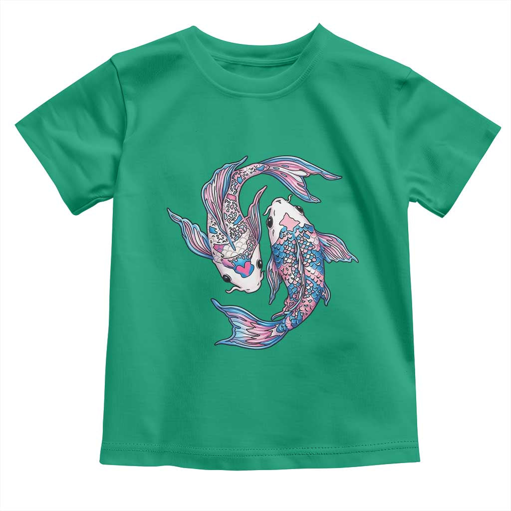 Transgender Ally Koi Fish Toddler T Shirt Funny Japanese Art Graphic
