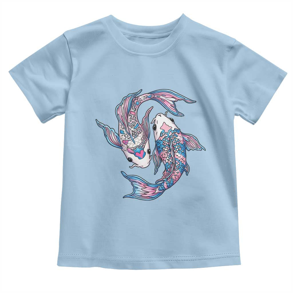 Transgender Ally Koi Fish Toddler T Shirt Funny Japanese Art Graphic