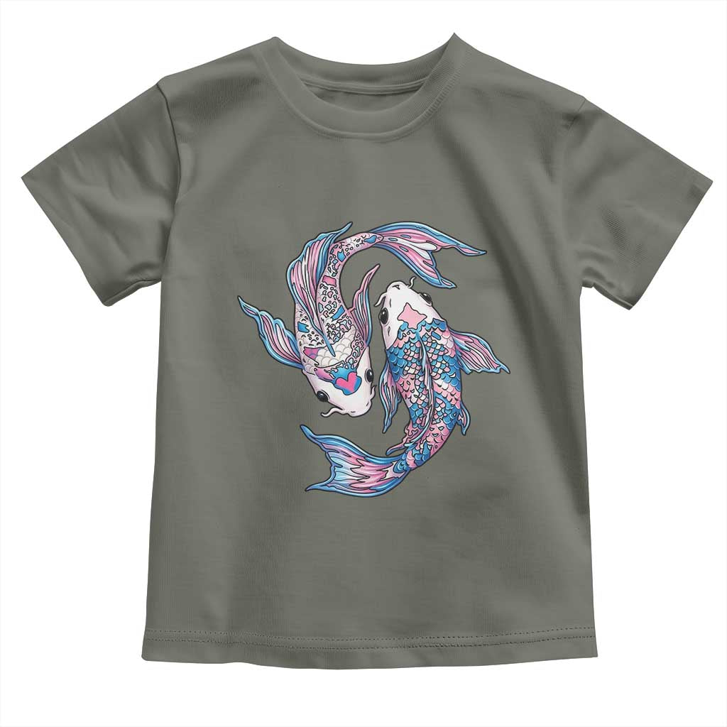 Transgender Ally Koi Fish Toddler T Shirt Funny Japanese Art Graphic