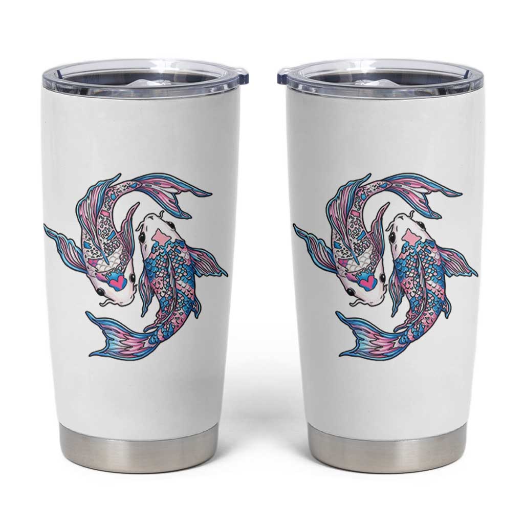 Transgender Ally Koi Fish Tumbler Cup Funny Japanese Art Graphic