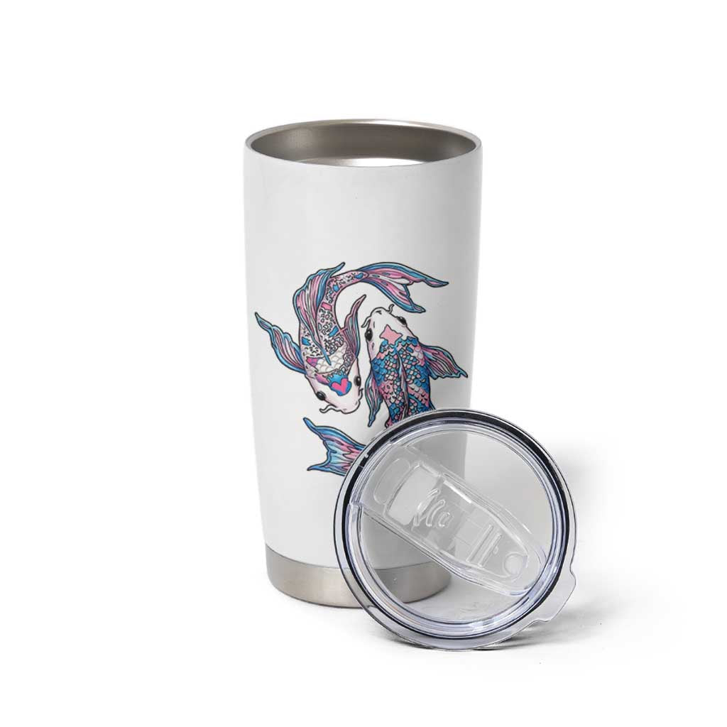 Transgender Ally Koi Fish Tumbler Cup Funny Japanese Art Graphic