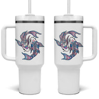 Transgender Ally Koi Fish Tumbler With Handle Funny Japanese Art Graphic