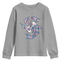 Transgender Ally Koi Fish Youth Sweatshirt Funny Japanese Art Graphic
