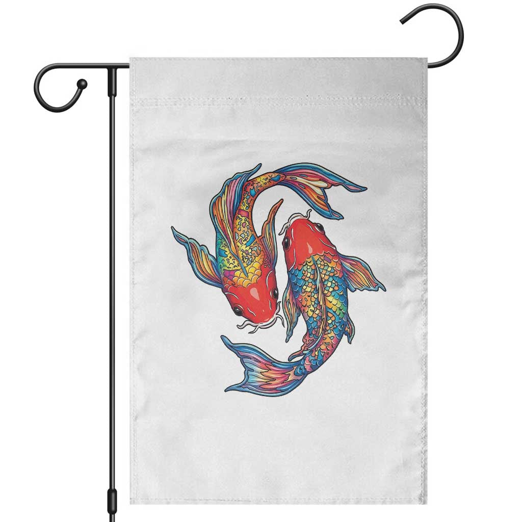 Rainbow Koi Fish LGBTQ Pride Garden Flag Colorful Japanese Carp