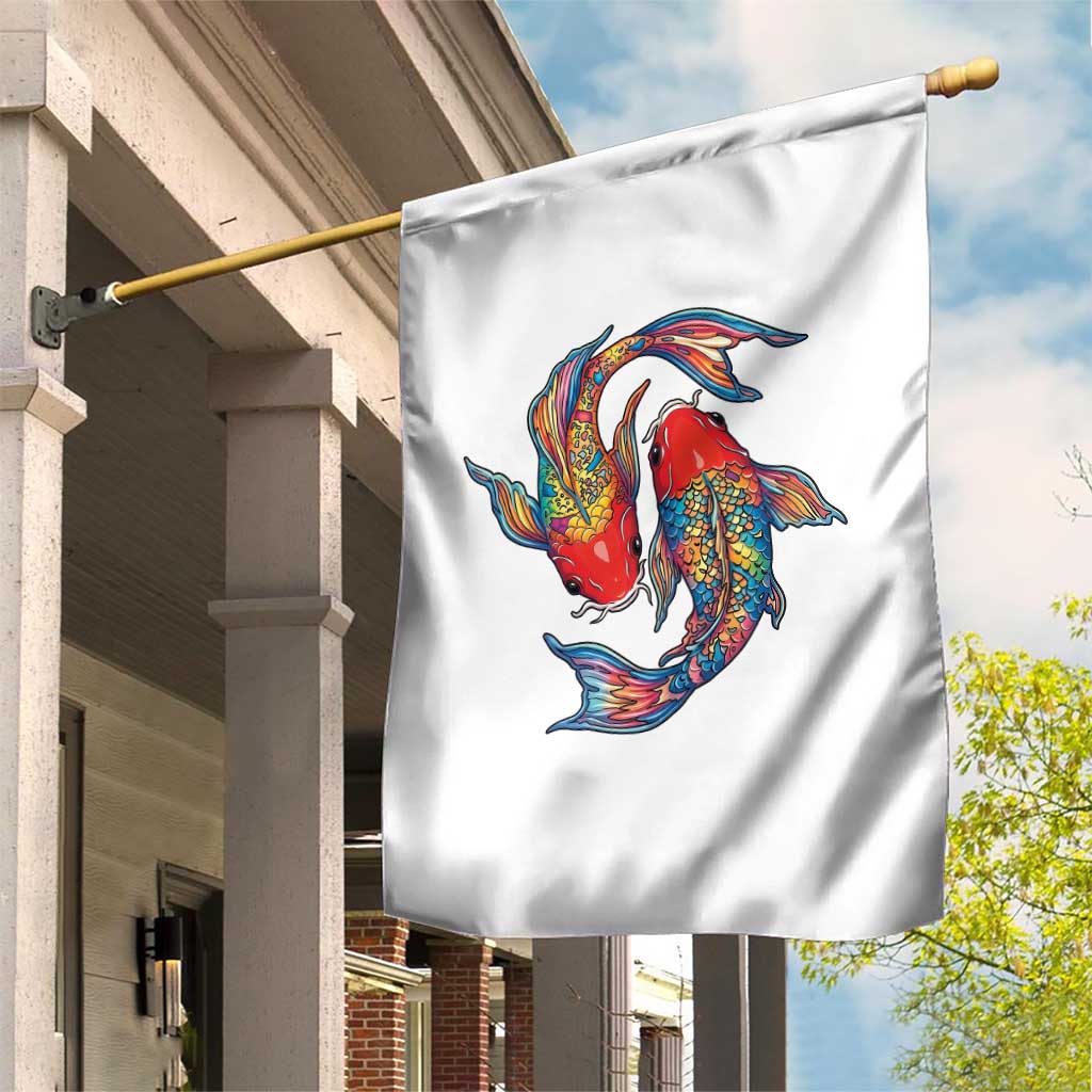 Rainbow Koi Fish LGBTQ Pride Garden Flag Colorful Japanese Carp
