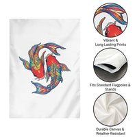 Rainbow Koi Fish LGBTQ Pride Garden Flag Colorful Japanese Carp