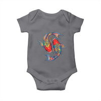 Rainbow Koi Fish LGBTQ Pride Baby Onesie Colorful Japanese Carp
