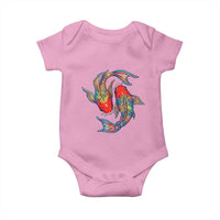 Rainbow Koi Fish LGBTQ Pride Baby Onesie Colorful Japanese Carp