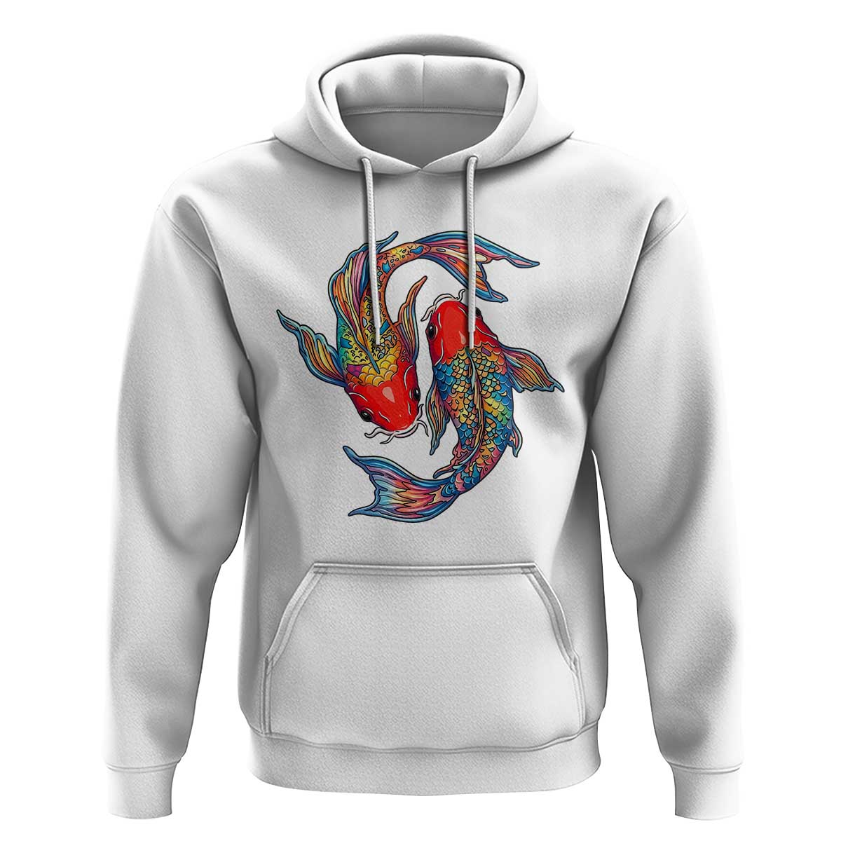 Rainbow Koi Fish LGBTQ Pride Hoodie Colorful Japanese Carp