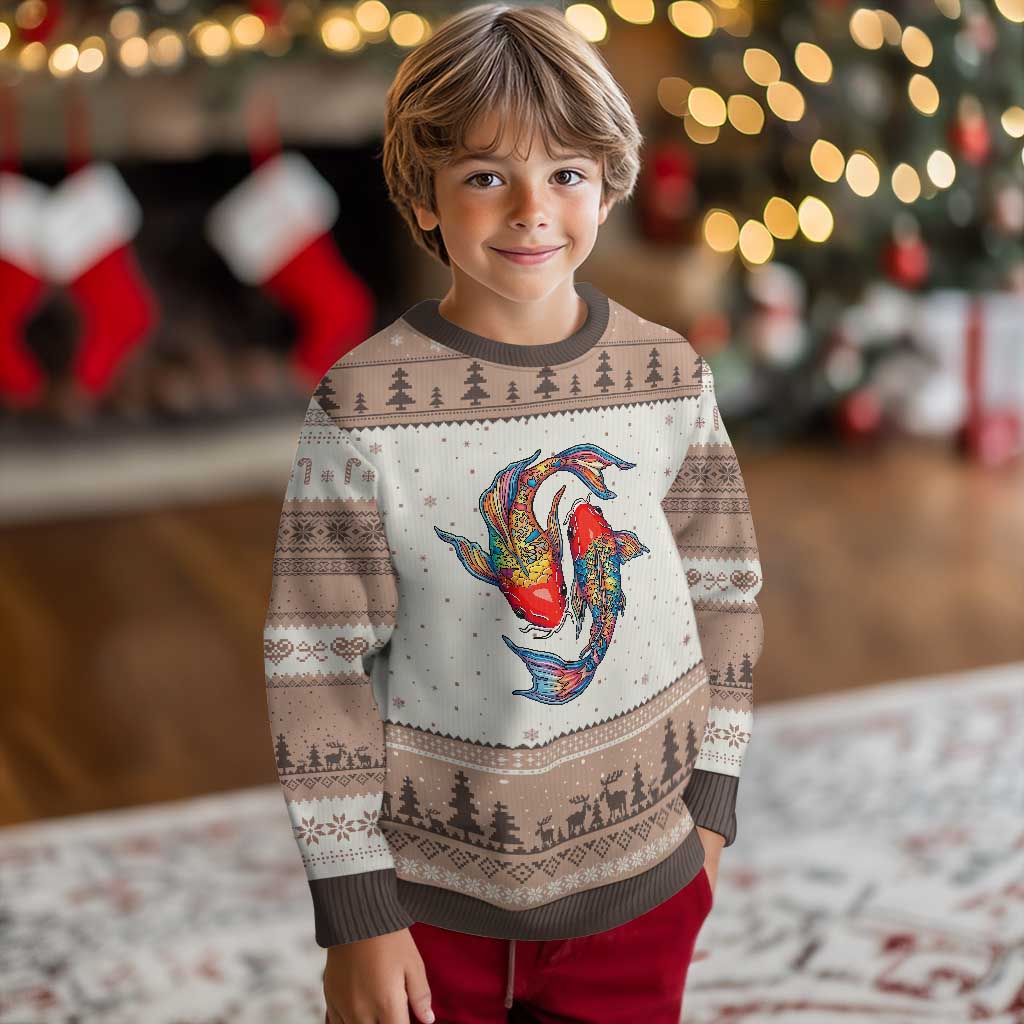 Rainbow Koi Fish LGBTQ Pride Ugly Christmas Sweater Colorful Japanese Carp