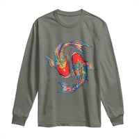 Rainbow Koi Fish LGBTQ Pride Long Sleeve Shirt Colorful Japanese Carp