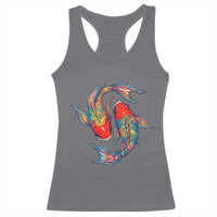 Rainbow Koi Fish LGBTQ Pride Racerback Tank Top Colorful Japanese Carp