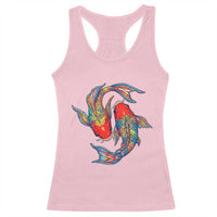 Rainbow Koi Fish LGBTQ Pride Racerback Tank Top Colorful Japanese Carp