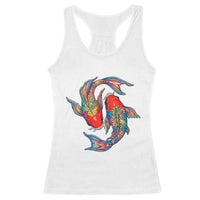 Rainbow Koi Fish LGBTQ Pride Racerback Tank Top Colorful Japanese Carp