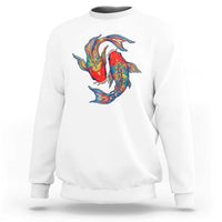 Rainbow Koi Fish LGBTQ Pride Sweatshirt Colorful Japanese Carp