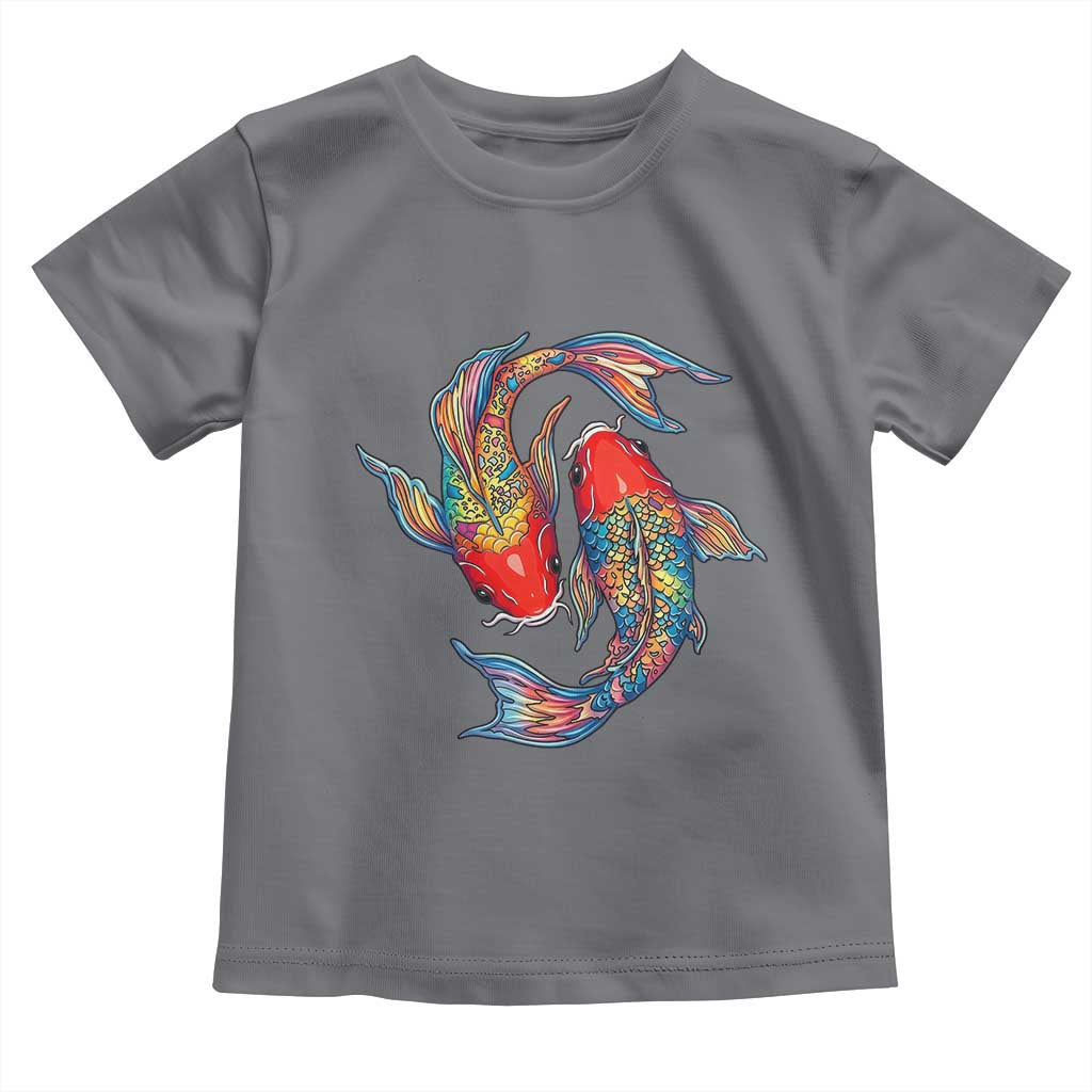 Rainbow Koi Fish LGBTQ Pride Toddler T Shirt Colorful Japanese Carp