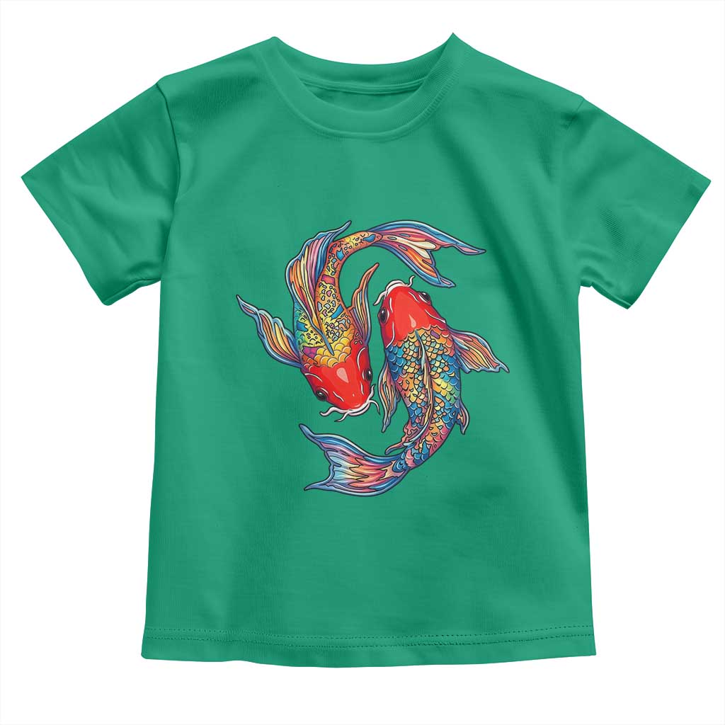 Rainbow Koi Fish LGBTQ Pride Toddler T Shirt Colorful Japanese Carp