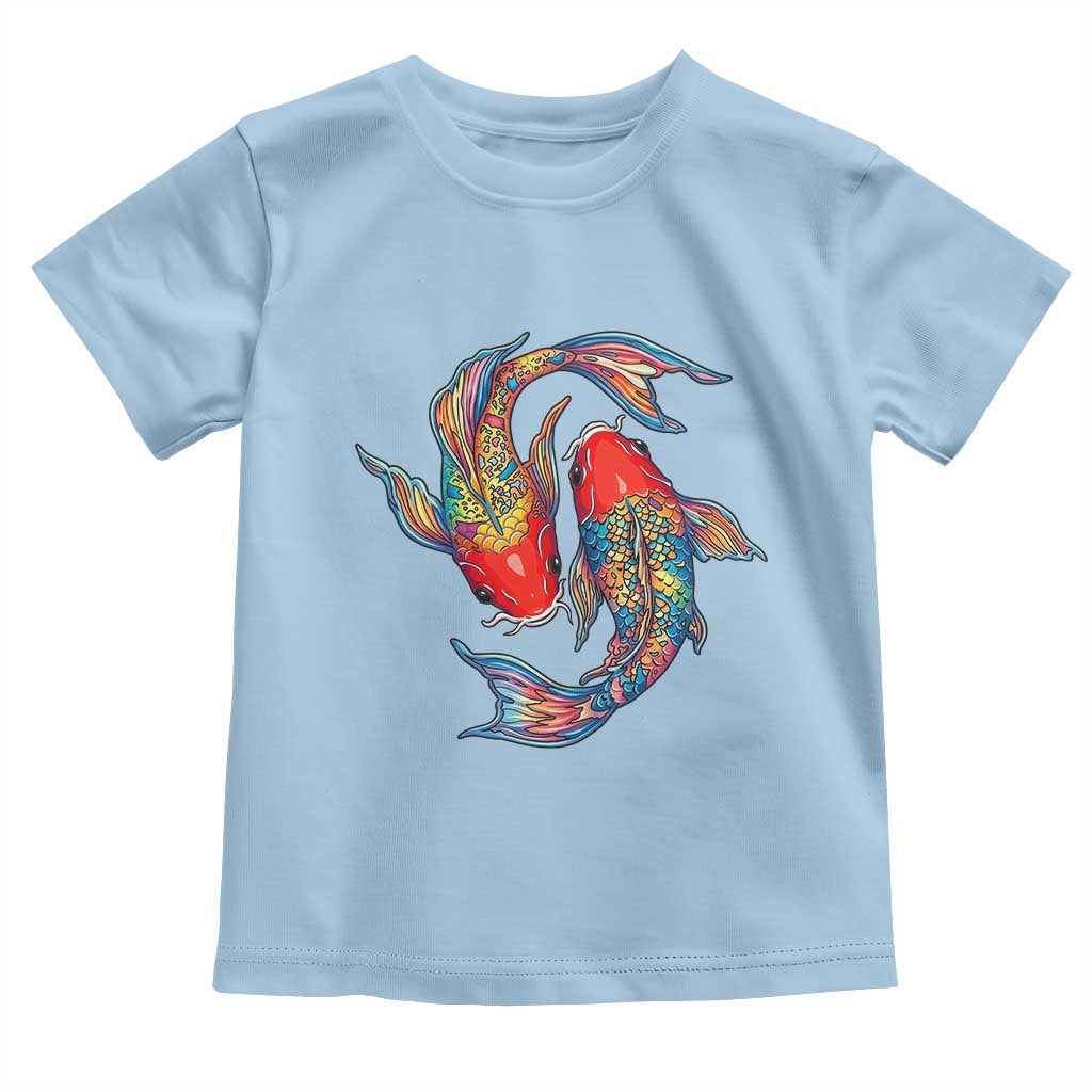 Rainbow Koi Fish LGBTQ Pride Toddler T Shirt Colorful Japanese Carp