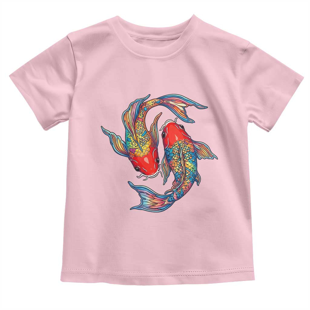 Rainbow Koi Fish LGBTQ Pride Toddler T Shirt Colorful Japanese Carp