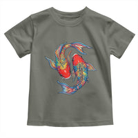 Rainbow Koi Fish LGBTQ Pride Toddler T Shirt Colorful Japanese Carp