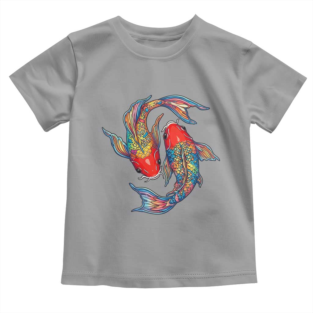 Rainbow Koi Fish LGBTQ Pride Toddler T Shirt Colorful Japanese Carp