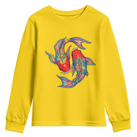 Rainbow Koi Fish LGBTQ Pride Youth Sweatshirt Colorful Japanese Carp