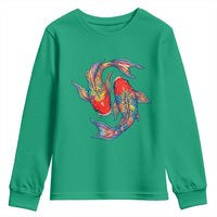 Rainbow Koi Fish LGBTQ Pride Youth Sweatshirt Colorful Japanese Carp