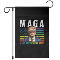 Make America Gay Again Garden Flag LGBTQ Political Satire