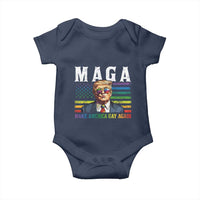 Make America Gay Again Baby Onesie LGBTQ Political Satire