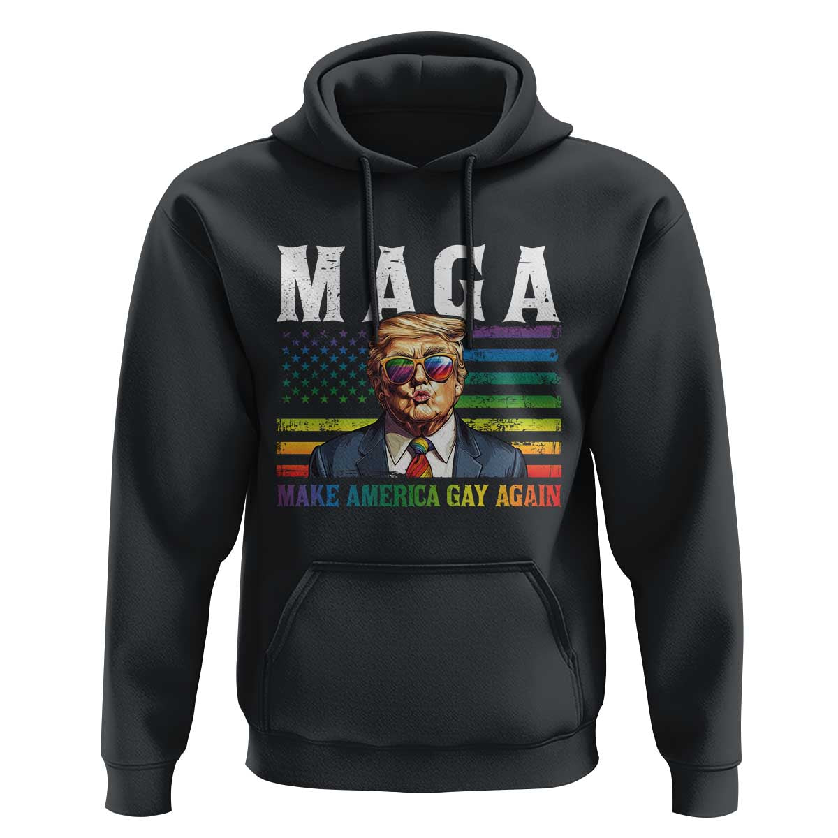 Make America Gay Again Hoodie LGBTQ Political Satire