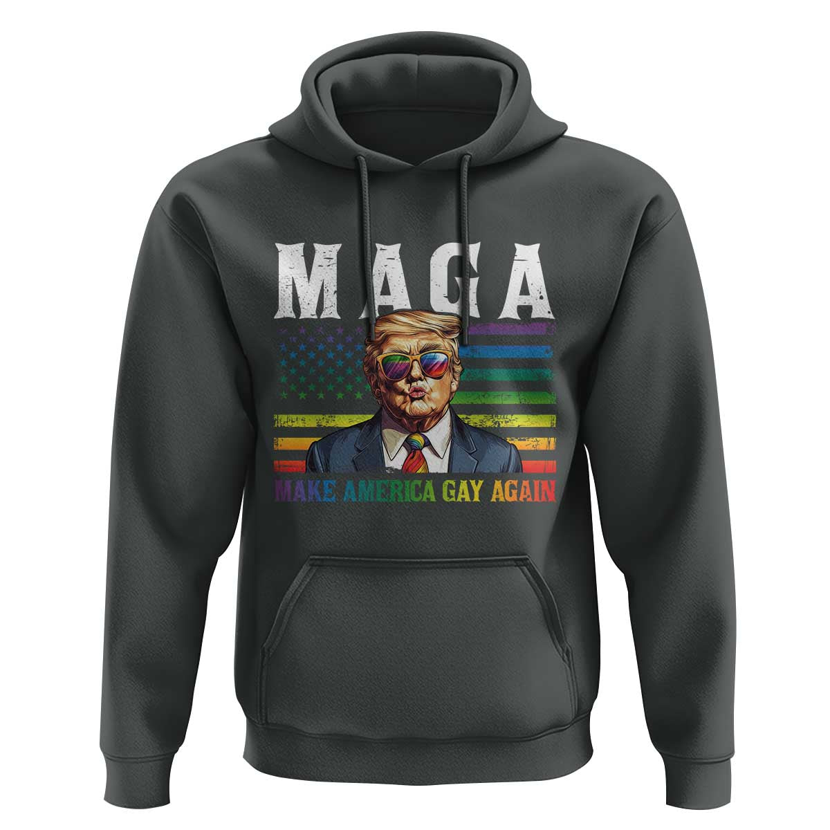 Make America Gay Again Hoodie LGBTQ Political Satire