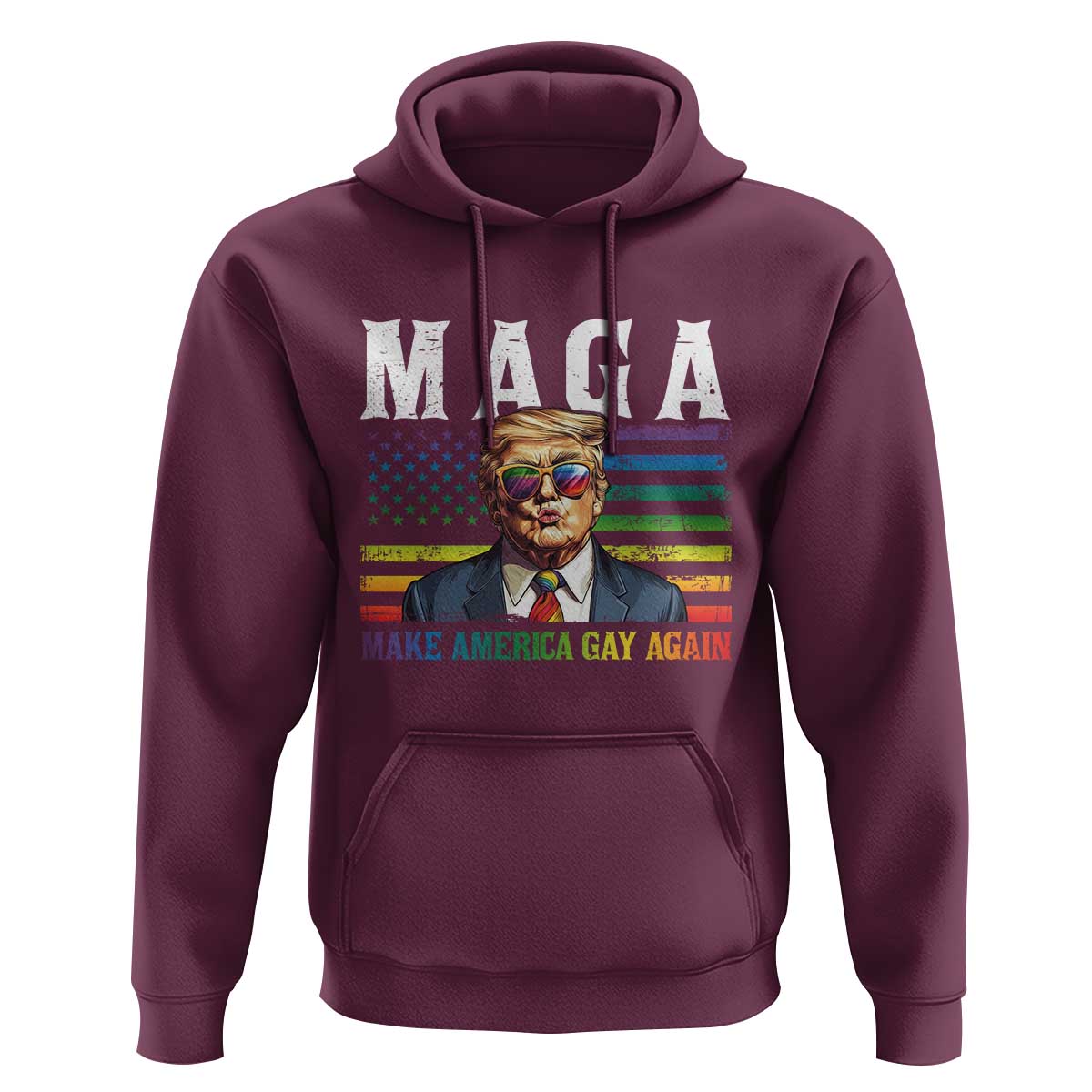 Make America Gay Again Hoodie LGBTQ Political Satire