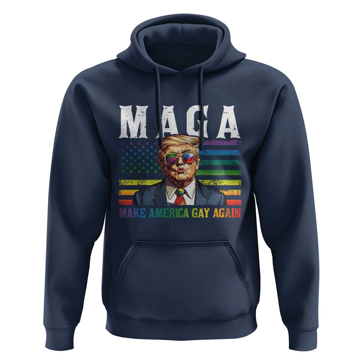 Make America Gay Again Hoodie LGBTQ Political Satire