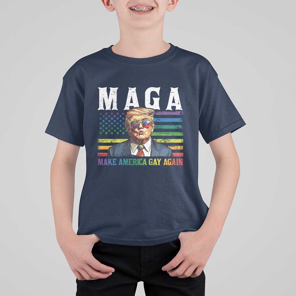 Make America Gay Again T Shirt For Kid LGBTQ Political Satire