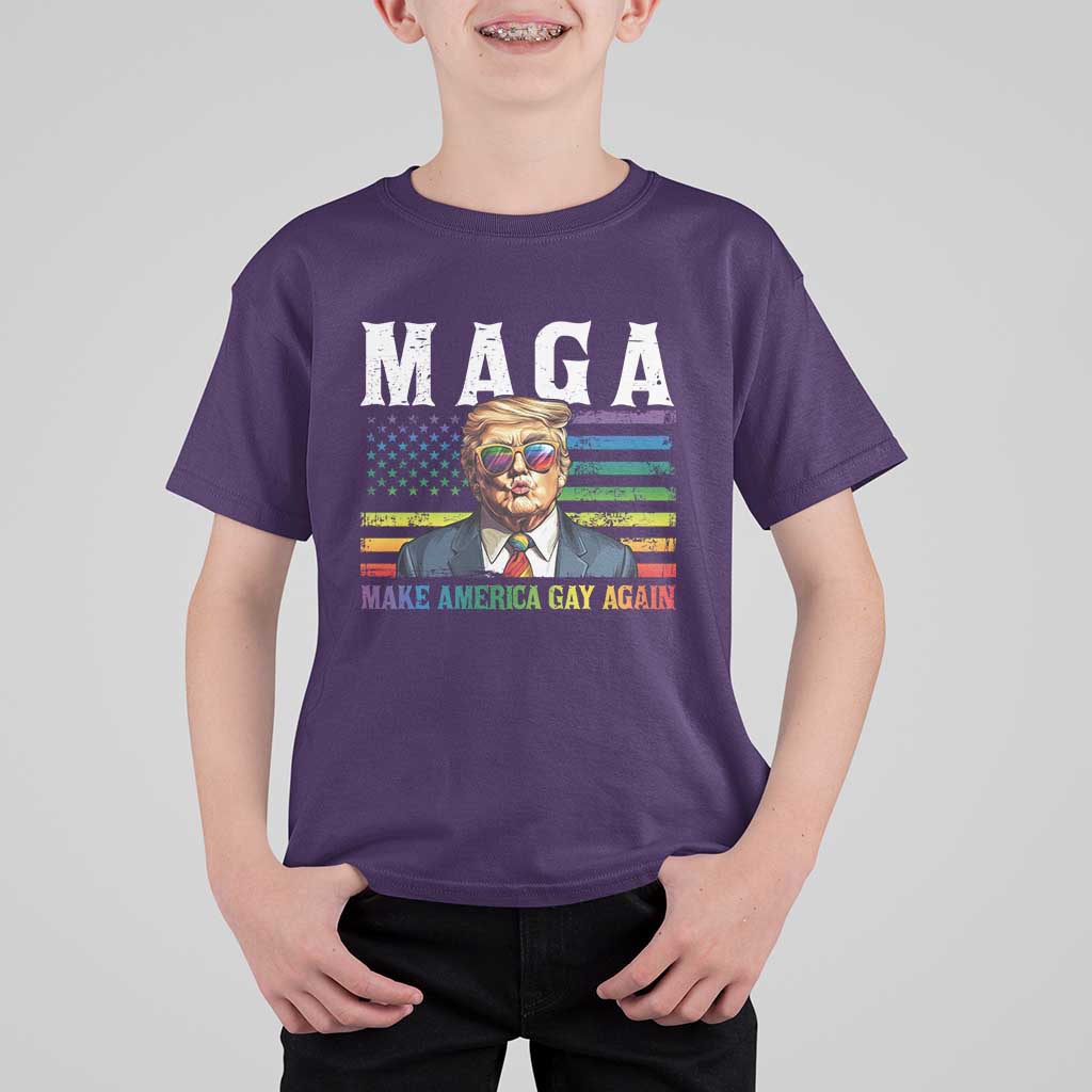 Make America Gay Again T Shirt For Kid LGBTQ Political Satire
