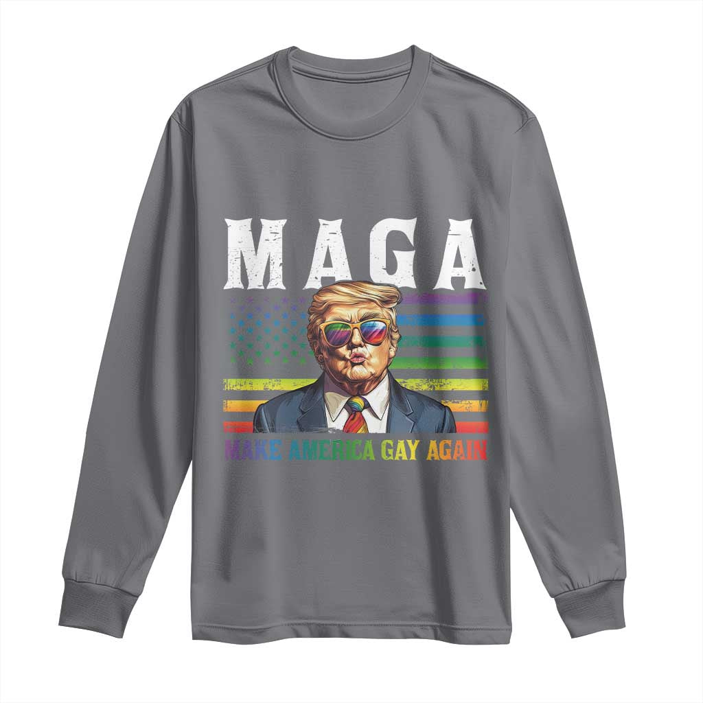Make America Gay Again Long Sleeve Shirt LGBTQ Political Satire