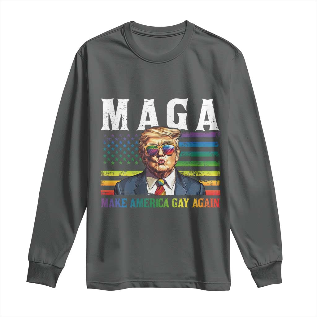 Make America Gay Again Long Sleeve Shirt LGBTQ Political Satire