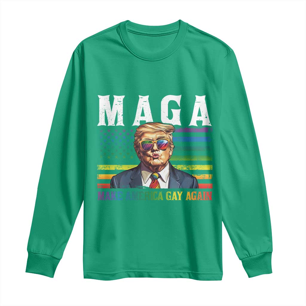 Make America Gay Again Long Sleeve Shirt LGBTQ Political Satire