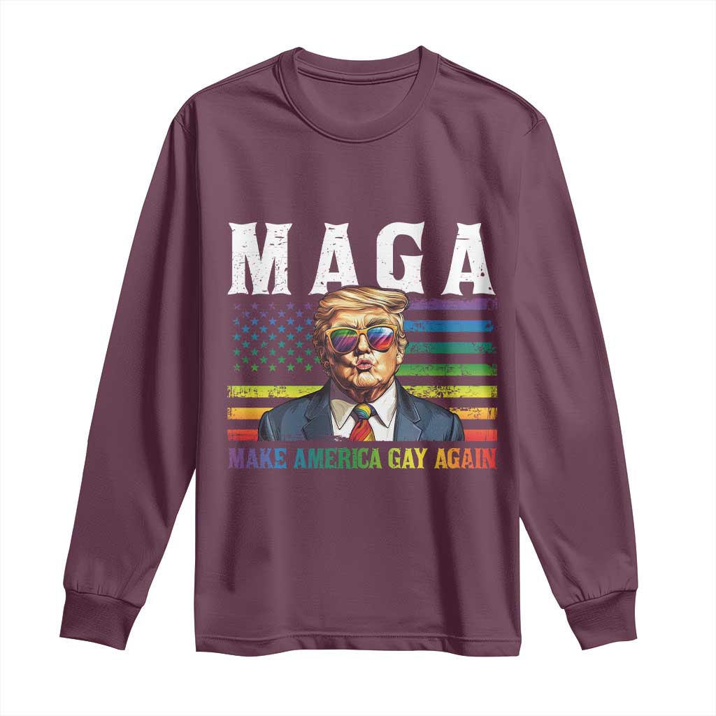 Make America Gay Again Long Sleeve Shirt LGBTQ Political Satire