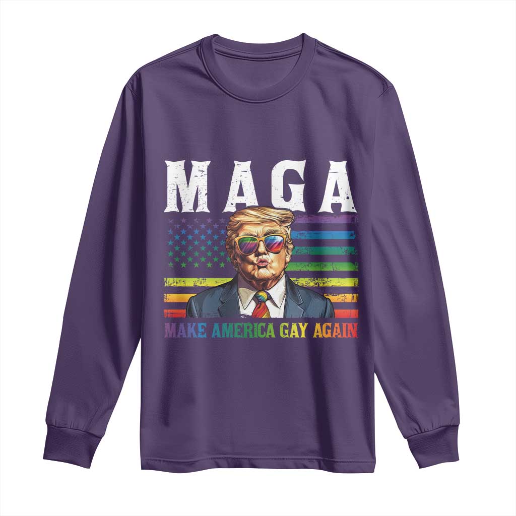 Make America Gay Again Long Sleeve Shirt LGBTQ Political Satire