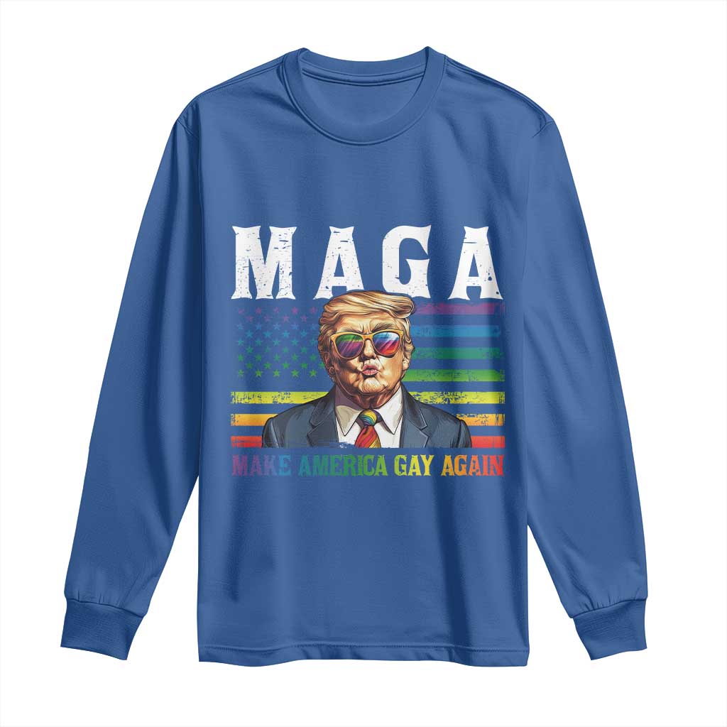 Make America Gay Again Long Sleeve Shirt LGBTQ Political Satire