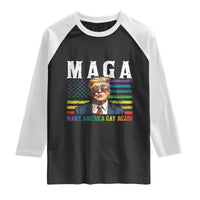 Make America Gay Again Raglan Shirt LGBTQ Political Satire