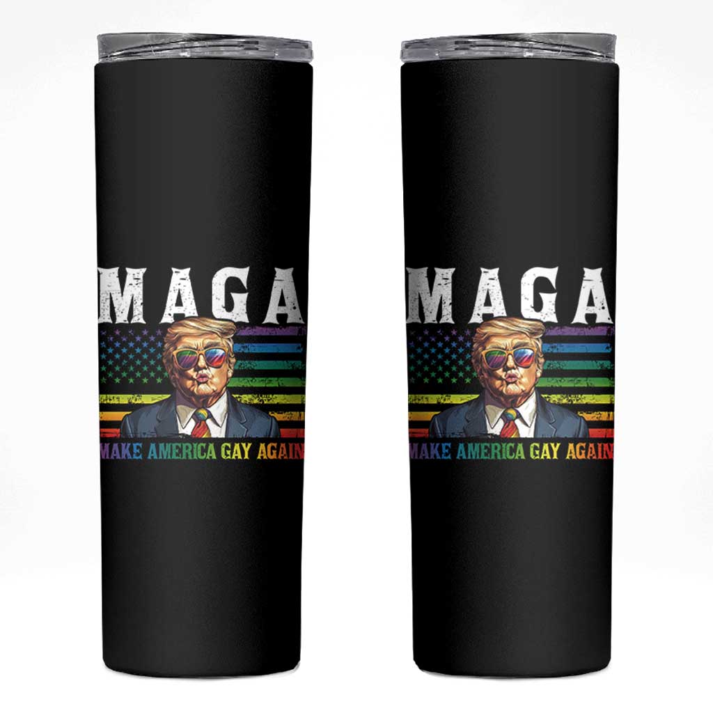 Make America Gay Again Skinny Tumbler LGBTQ Political Satire
