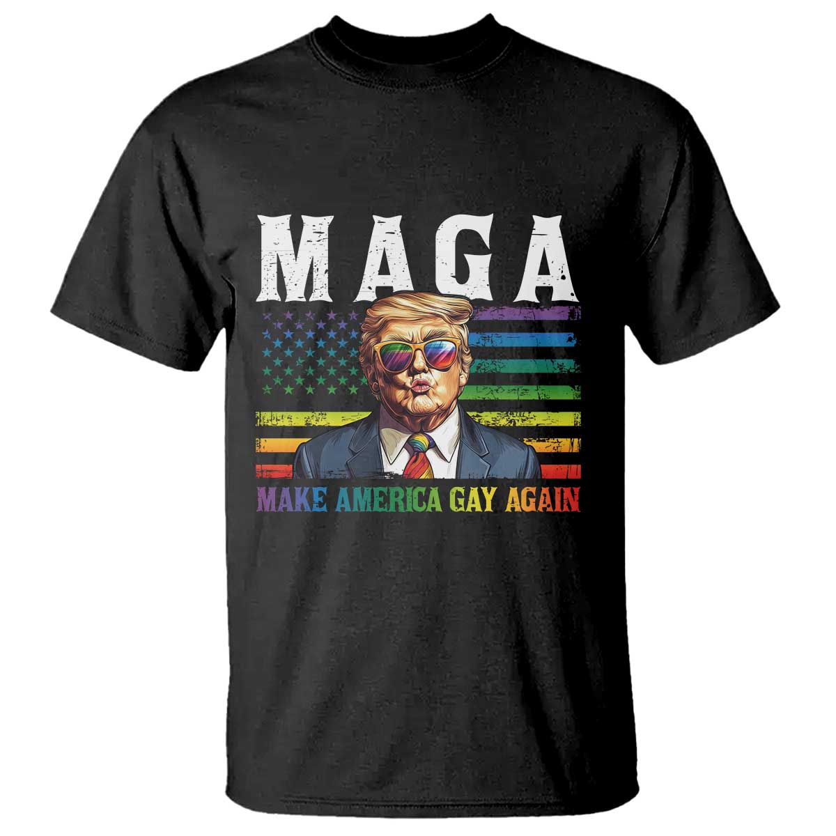 Make America Gay Again T Shirt LGBTQ Political Satire