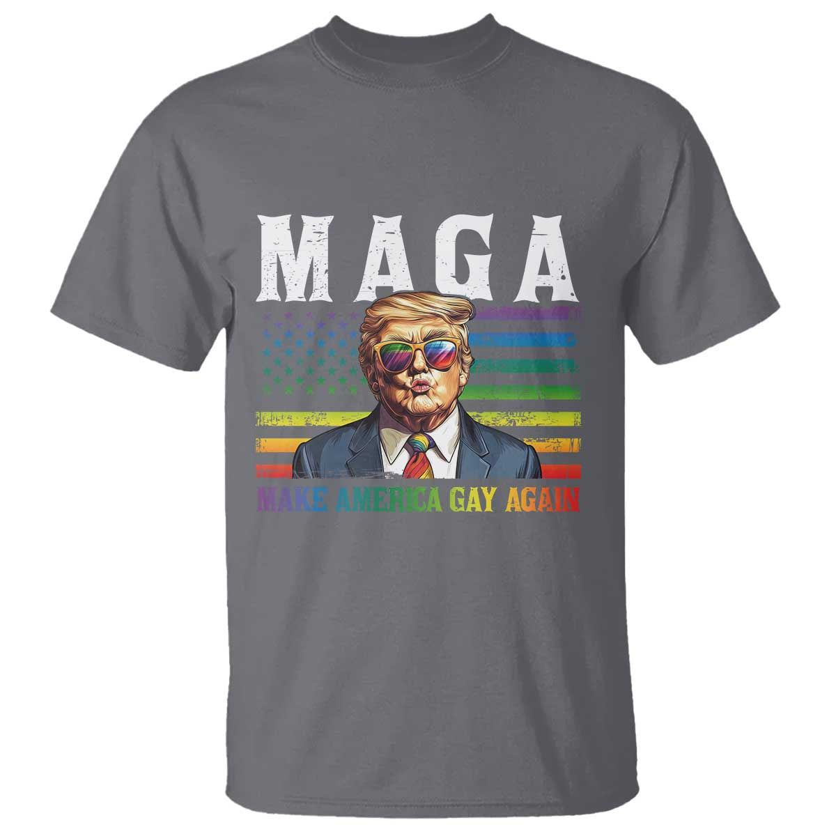 Make America Gay Again T Shirt LGBTQ Political Satire