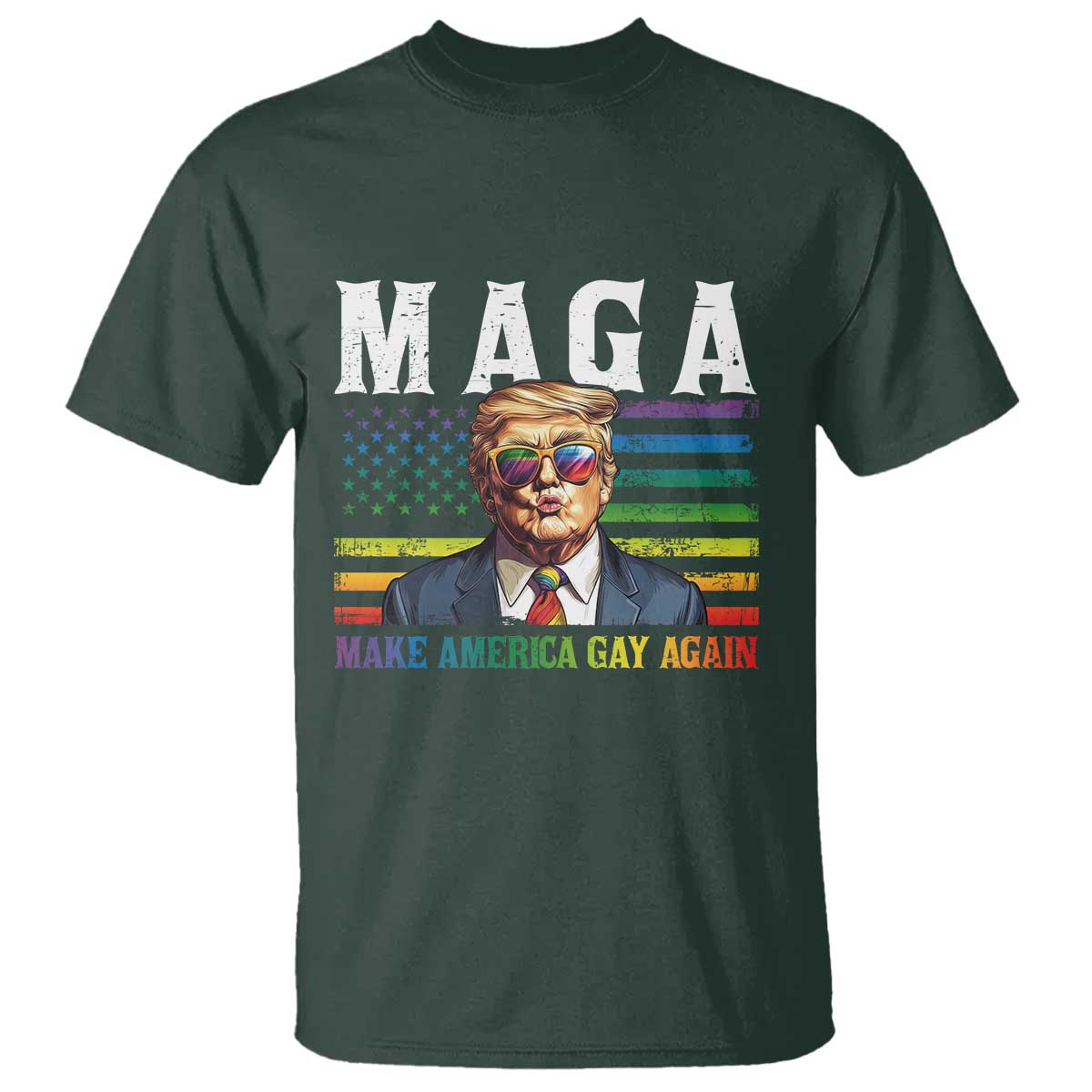 Make America Gay Again T Shirt LGBTQ Political Satire