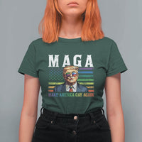 Make America Gay Again T Shirt For Women LGBTQ Political Satire