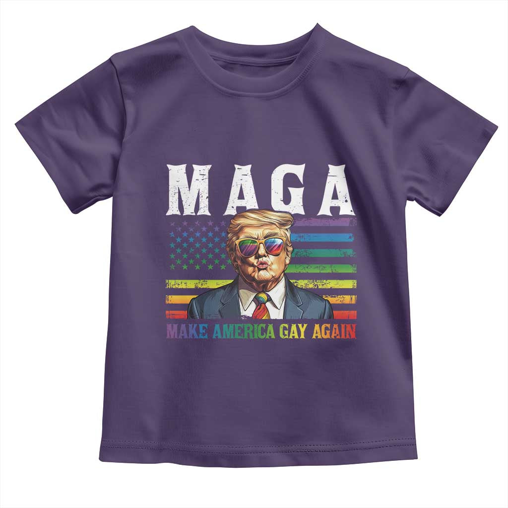 Make America Gay Again Toddler T Shirt LGBTQ Political Satire