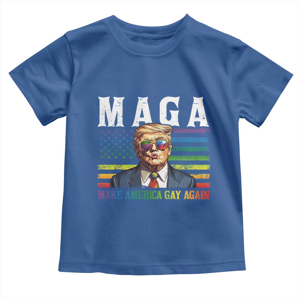 Make America Gay Again Toddler T Shirt LGBTQ Political Satire